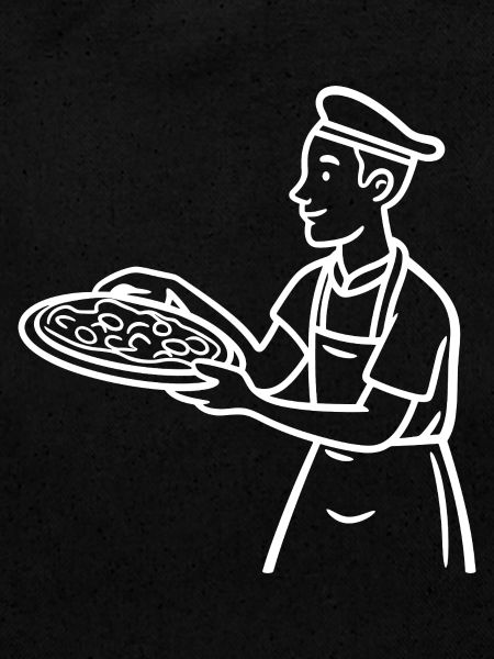 Pizzabäcker Zeichnung