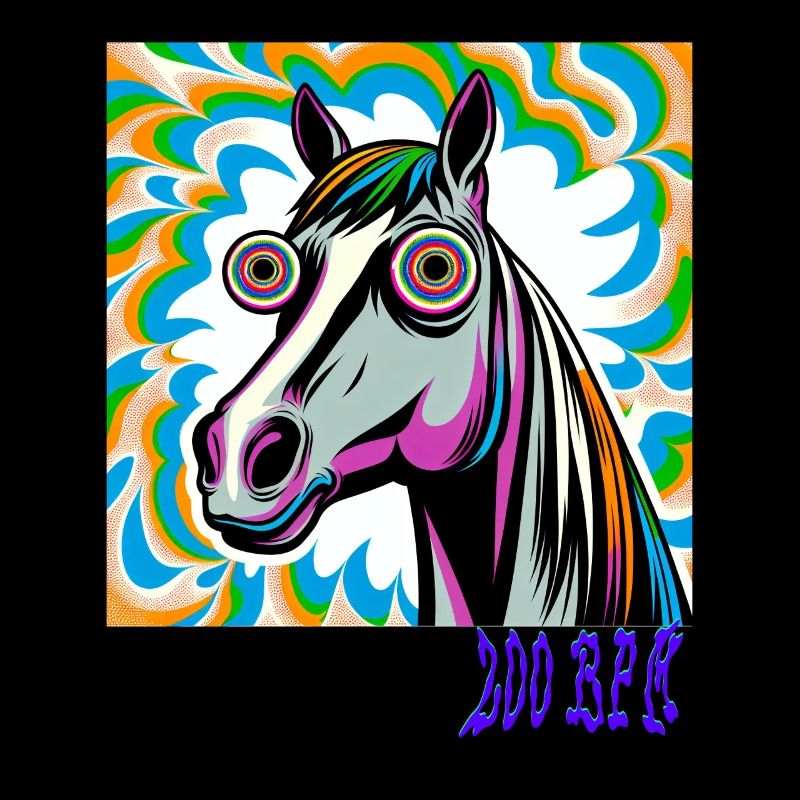 Techno Rave with Horse 200 BPM