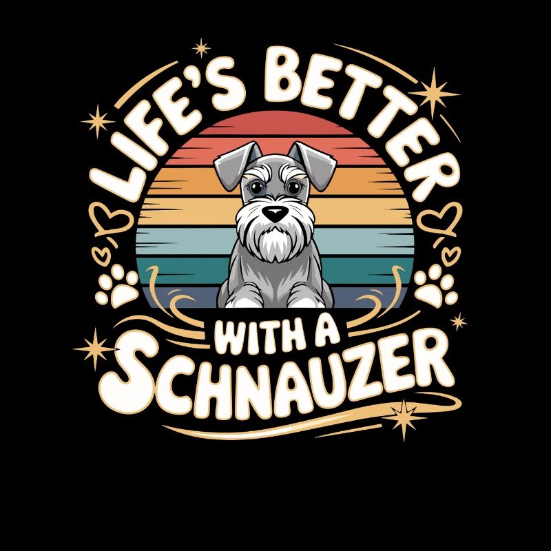 Das Leben Ist Besser Mit Einem Schnauzer Hund