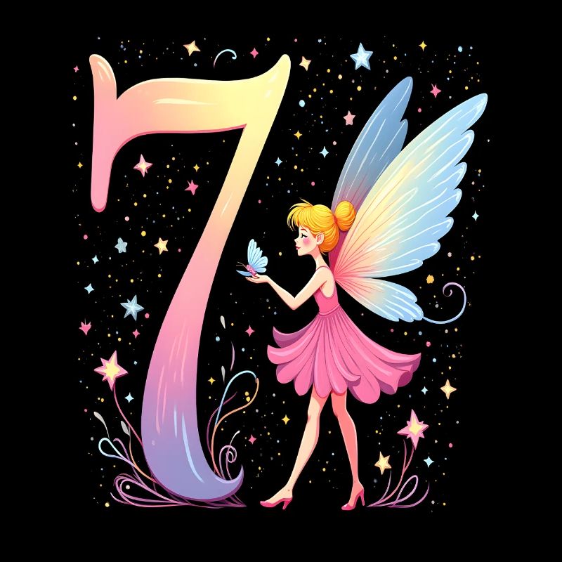 Douce Fée 7ème Anniversaire pour les filles