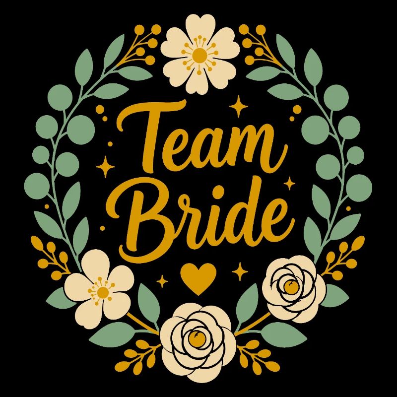 Team Bride Floral Boho Wedding