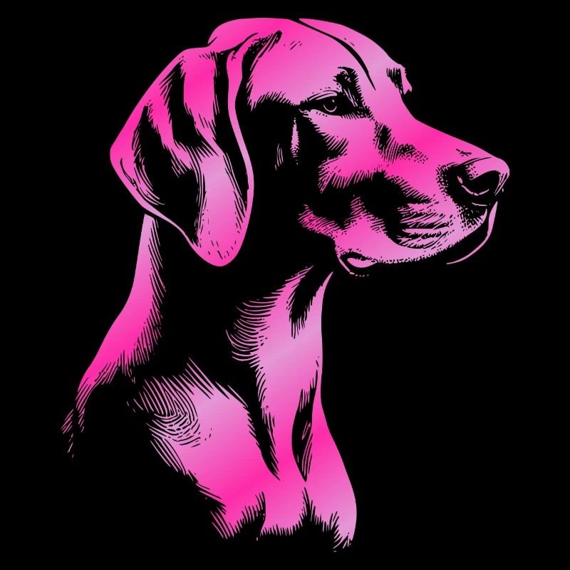 Magyar Vizsla drawing head pink