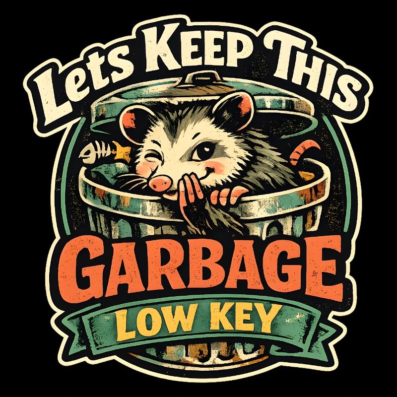 Garbage Low Key Waschbär