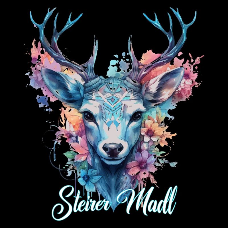 Fille de Styrie avec cerf Styria Design