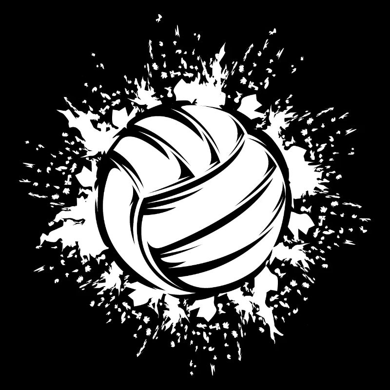 Volleyball Explosion Team Logo Illustration