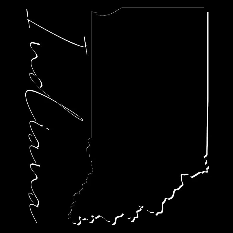 Indiana State Map as Outline IN