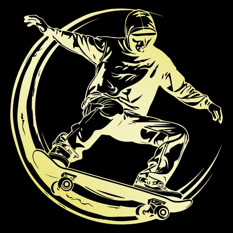 Skateboarding Man Skateboard