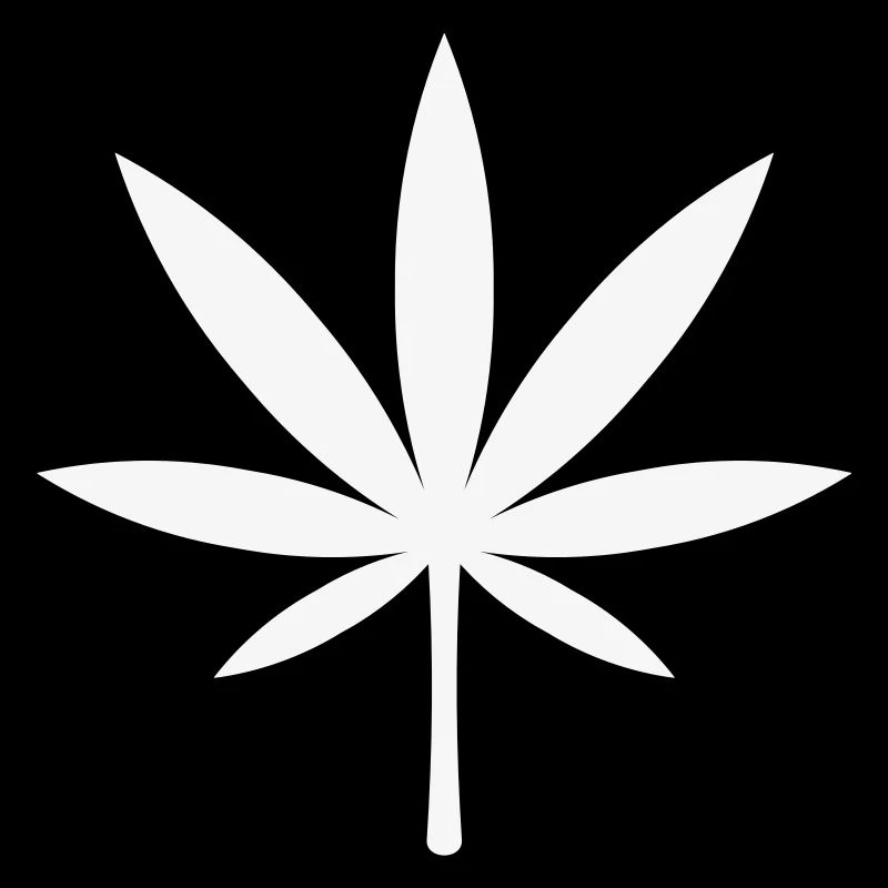 Cannabis / Marijuana / Hemp Leaf (White)