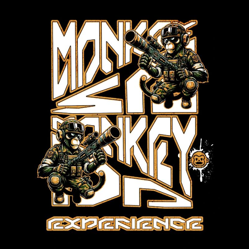 Monkey se monkey do pour acquérir de l’expérience de paintball