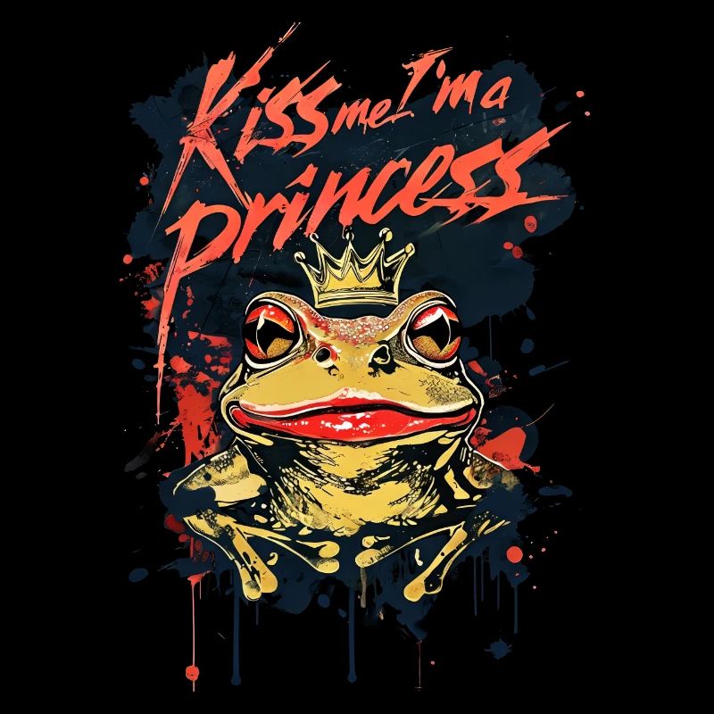 Embrasse-moi Je suis une princesse Drôle de grenouille Crapaud