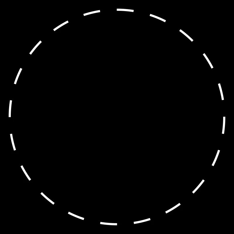 Circle dashed white | Vectorgraphic