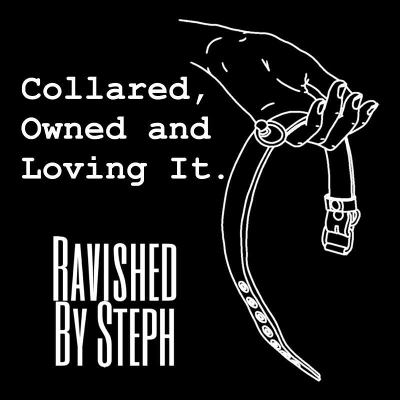 Collared Owned and Loving It White on Transparent