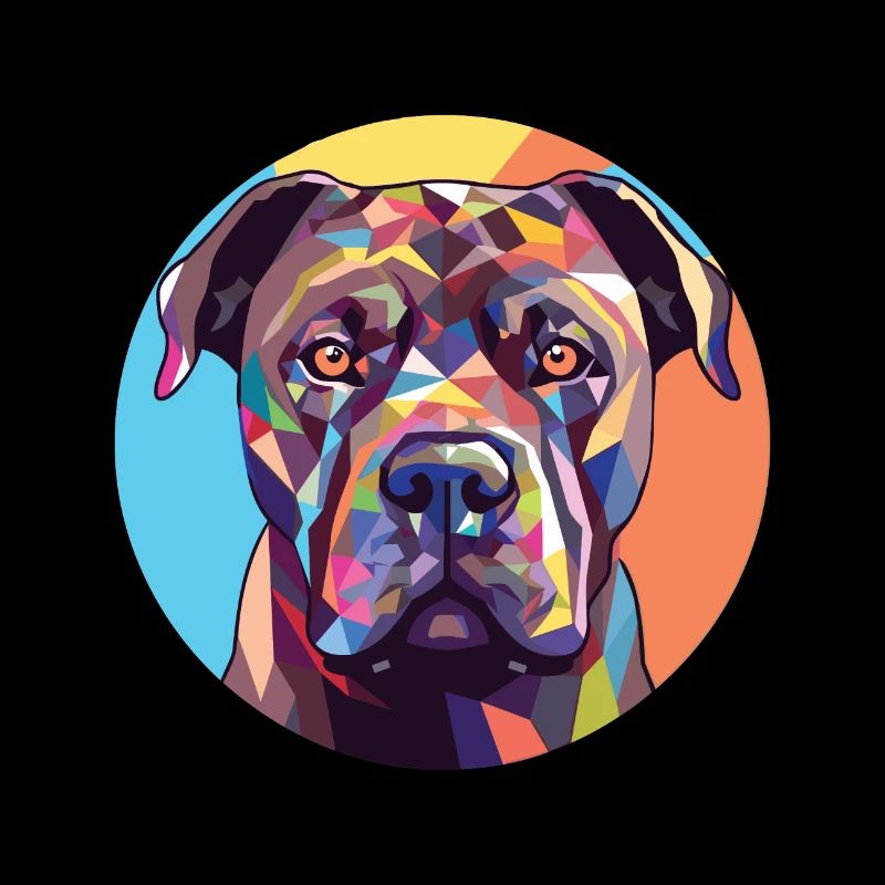Cane Corso Hunderasse Aquarell Glas Illustration