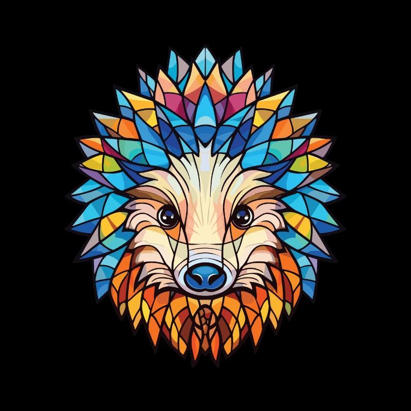 Hérisson aquarelle colorée Illustration animale