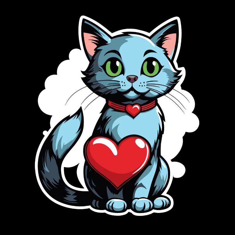 Coeur de chat - Saint-Valentin