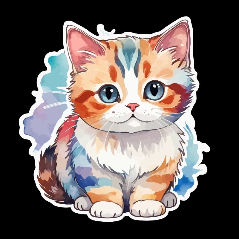 Munchkin Teckel Chat Aquarelle