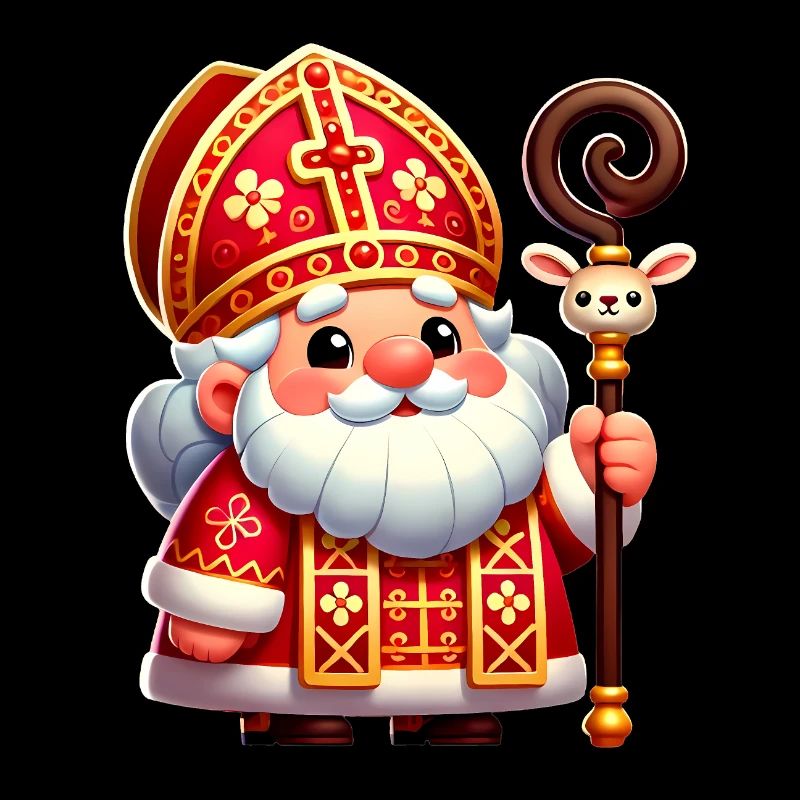 Conception de dessin animé festif de Saint-Nicolas