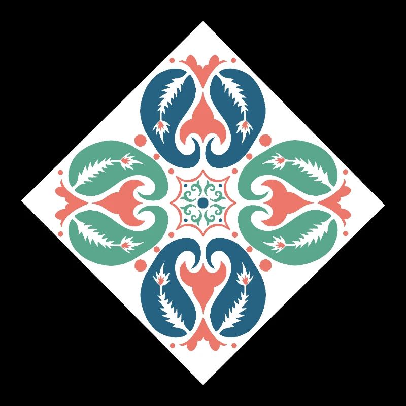 oriental pattern morocco red green blue