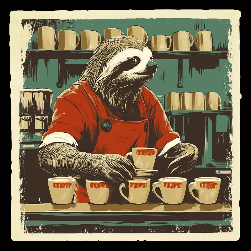 Sloth Barista – Coffee Is My Pace