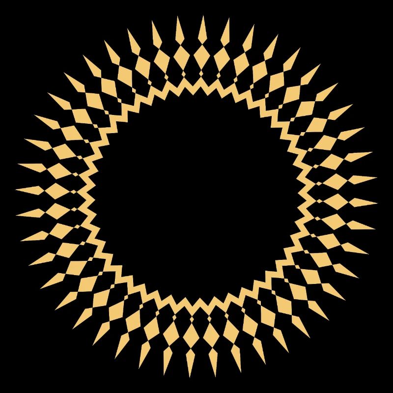 Strahlender Sonnenrahmen geometrisch