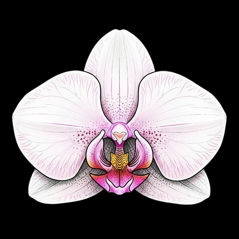 Illustration d’orchidée élégante pour la mode