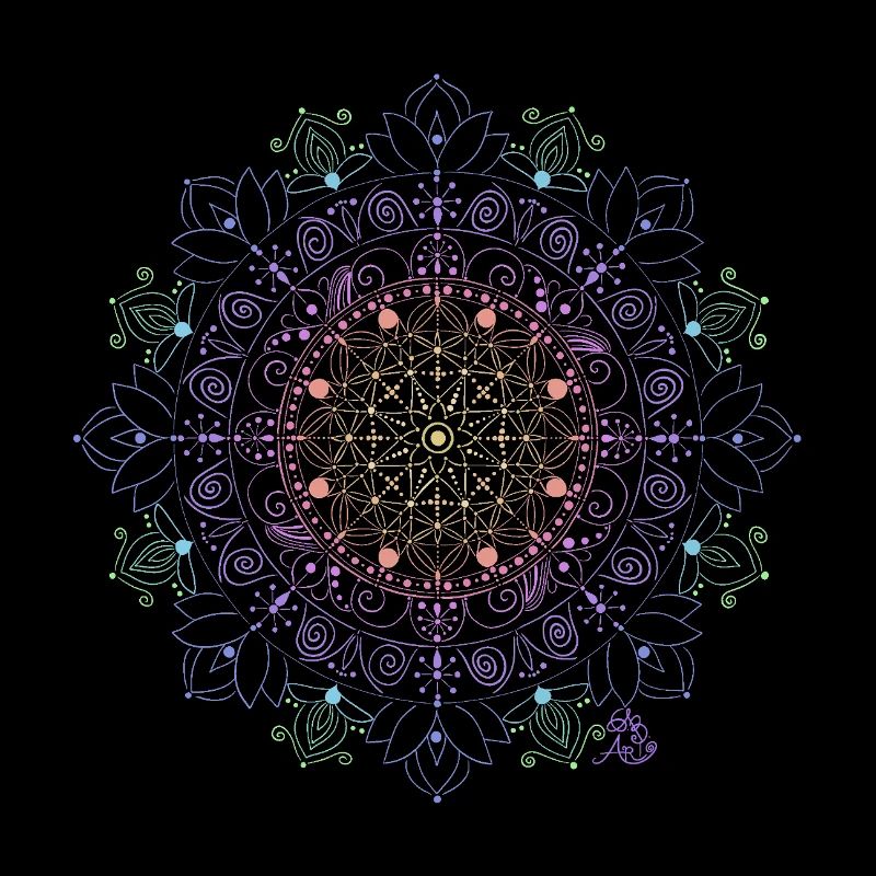 Leuchtendes Mandala Muster