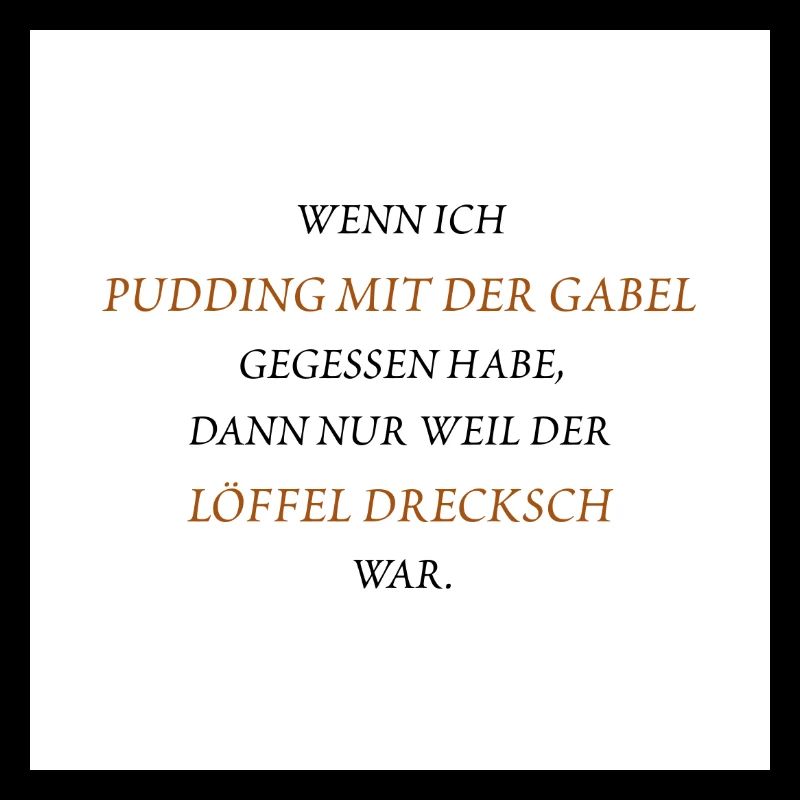 Pudding mit der Gabel