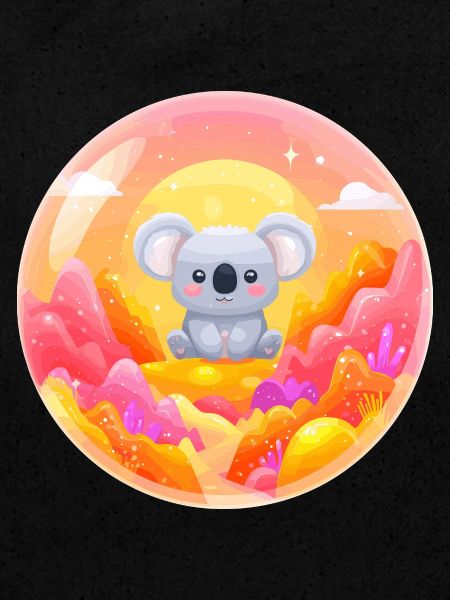 Koala im Neon-Wunderland