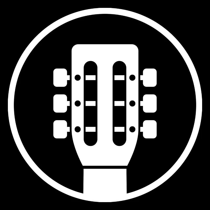 Gitarrenkopf-Emblem