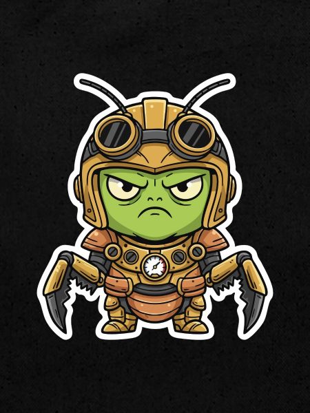 Locust Engineer Steampunk Rüstungsmessing
