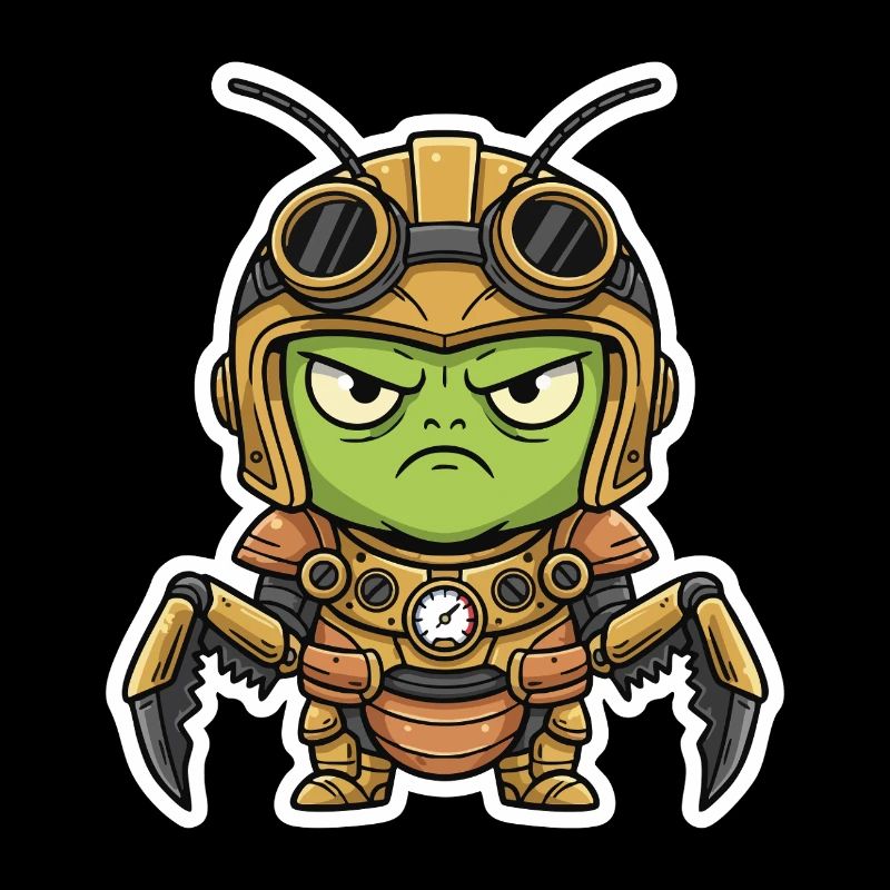 Locust Engineer Steampunk Armor Brass