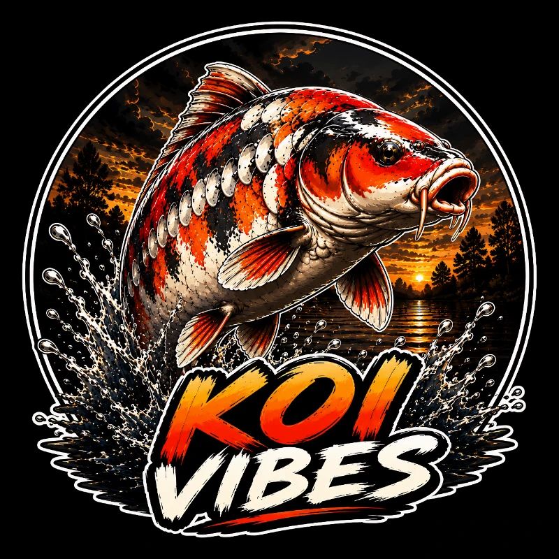 Koi Vibes Sunset Carp Design