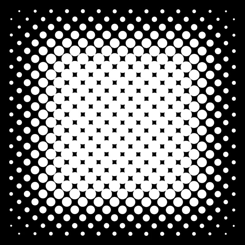 Radial Halftone Square