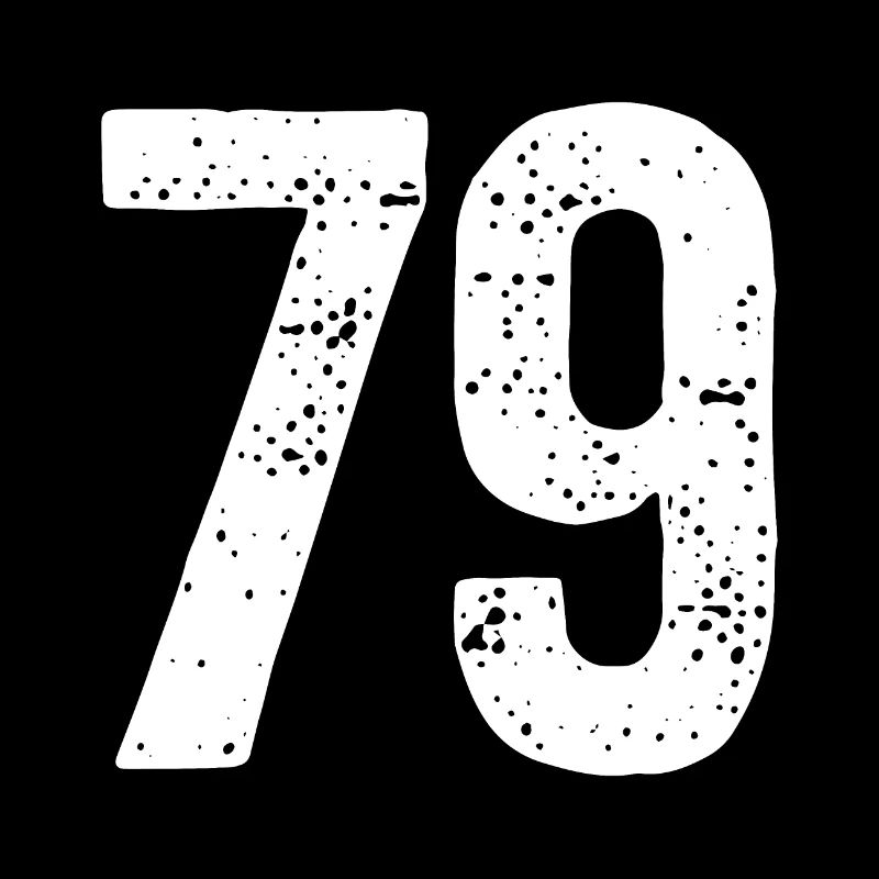 79 Numbers White
