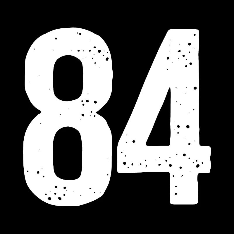 84 Numbers White