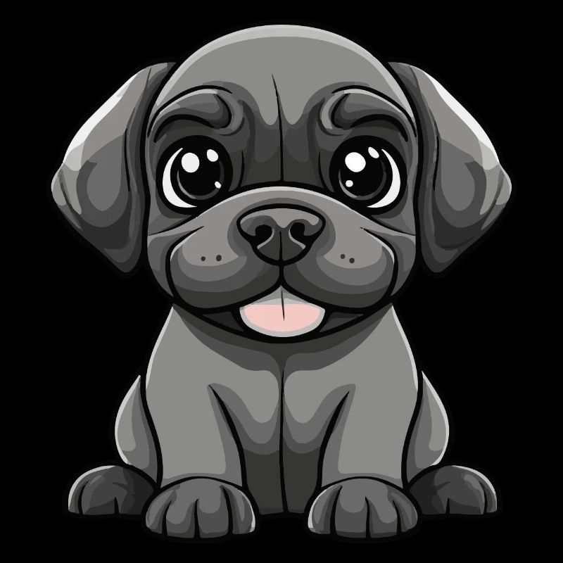 Mastiff Hund Comic Niedlich