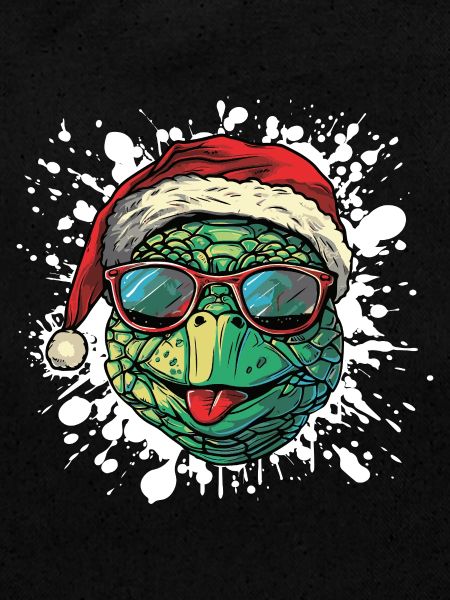 Tortue Noël Drôle