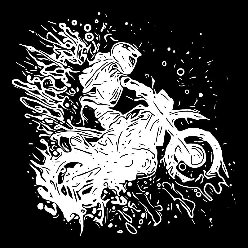 Motorcycle Tattoo Splash Racing Style