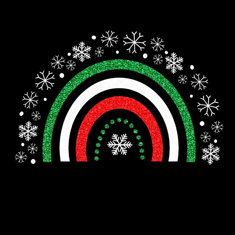 arc en ciel de noel paillette à personnaliser