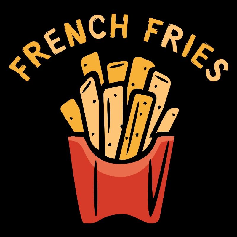 Frites - Conception de dessin animé amusant de frites