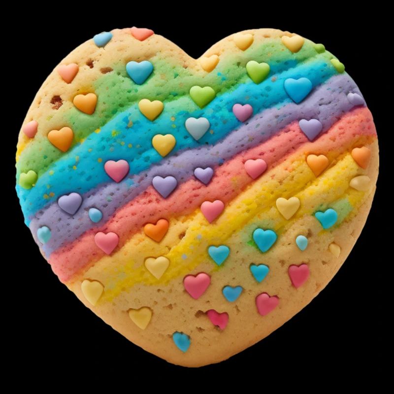 Regenbogenherz Keksdesign
