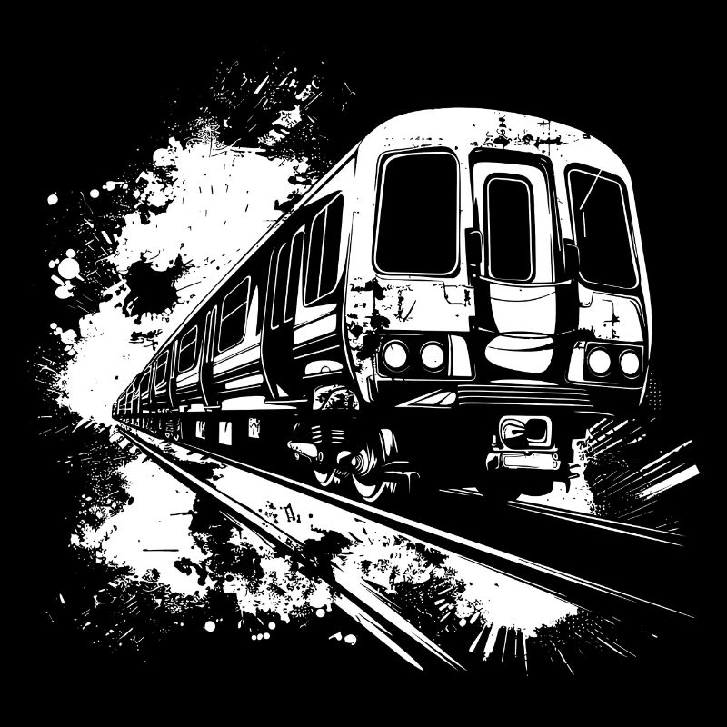 Éclaboussures de couleurs en train