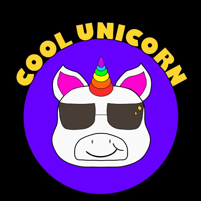 cooles Einhorn mit Sonnenbrille