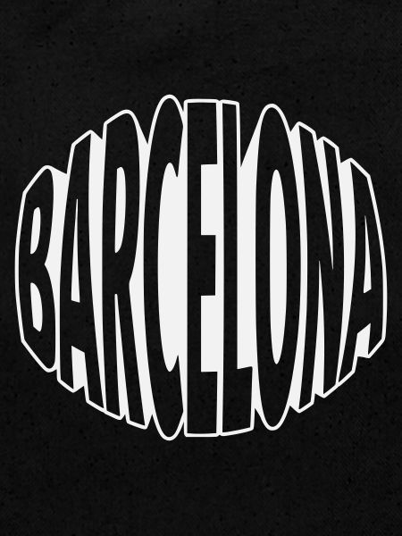 Lettrage ovale de Barcelone