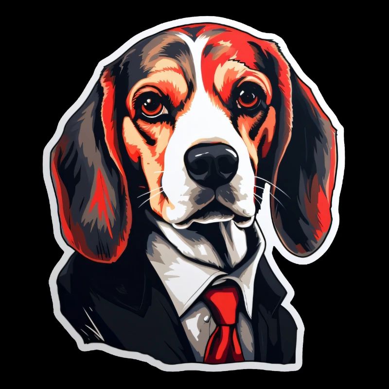 Beagle in a suit