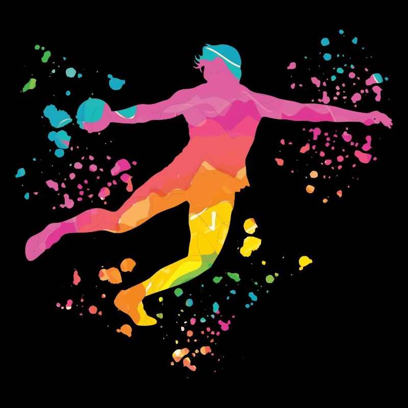 Discus thrower Colorsplash discus throw