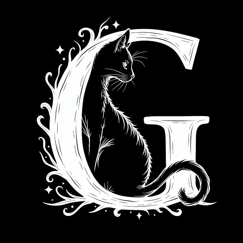 Buchstabe G mit Katze