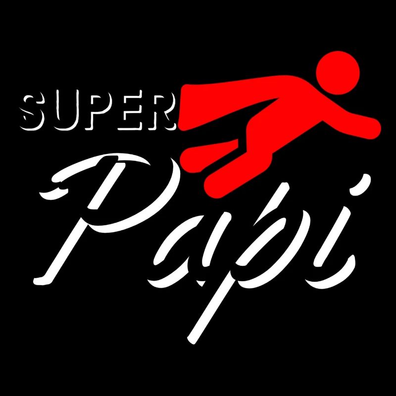 Super Papi Text mit Figur flieger rot Geschenkidee
