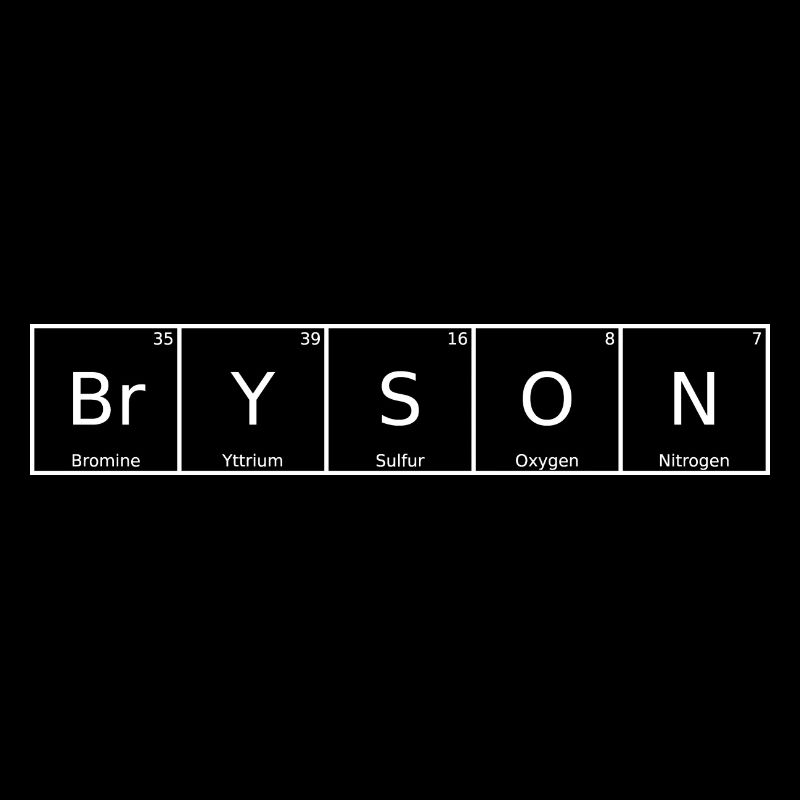 Bryson Name First Name Chemistry Periodic Table Elements