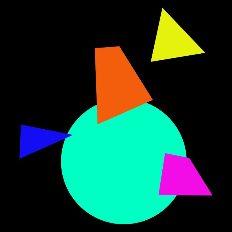 Farbige Ecken & Kreise